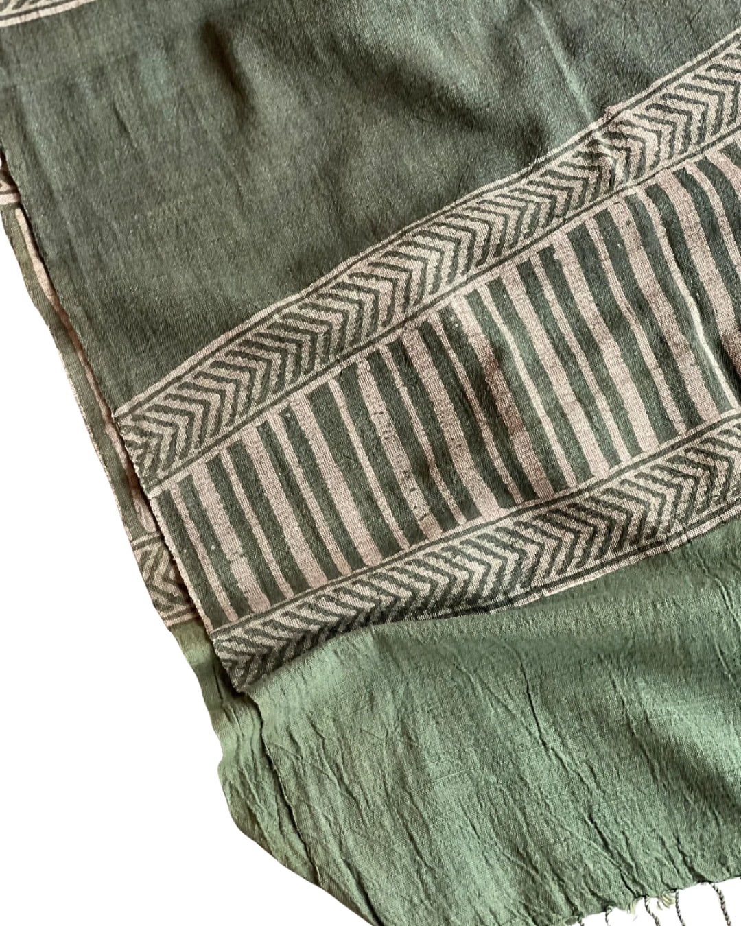 Sea Moss Naturally Dyed Batik Kala Cotton Stole - HOAN