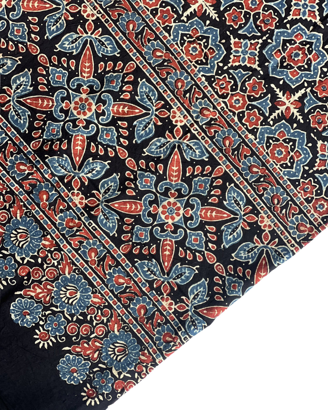Ratri Naturally Dyed Ajrakh Cotton Dupatta - HOAN