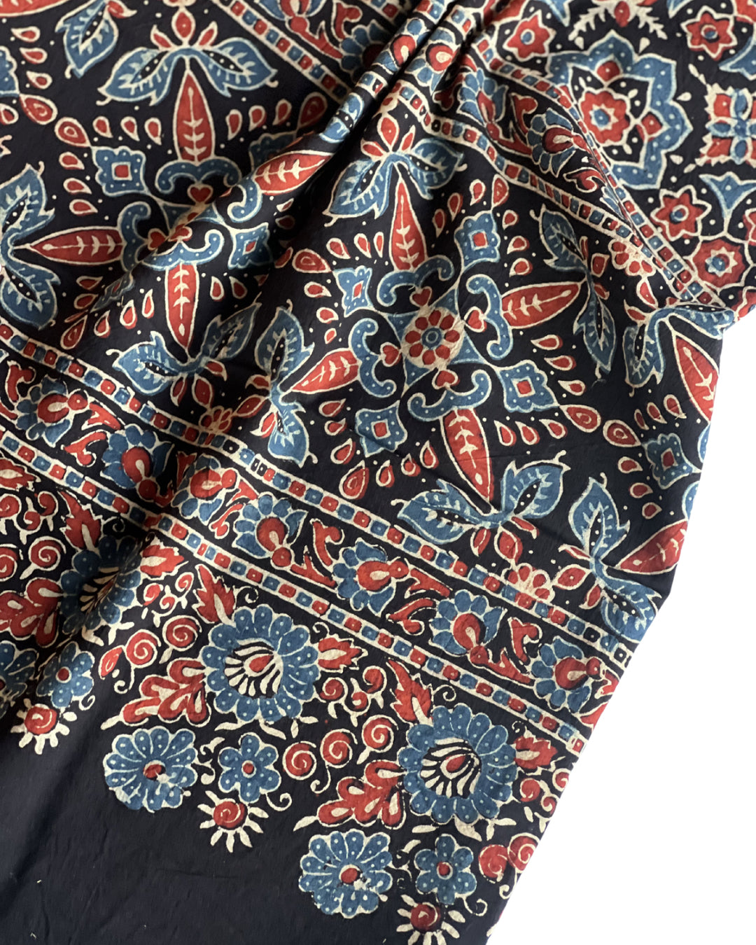 Ratri Naturally Dyed Ajrakh Cotton Dupatta - HOAN