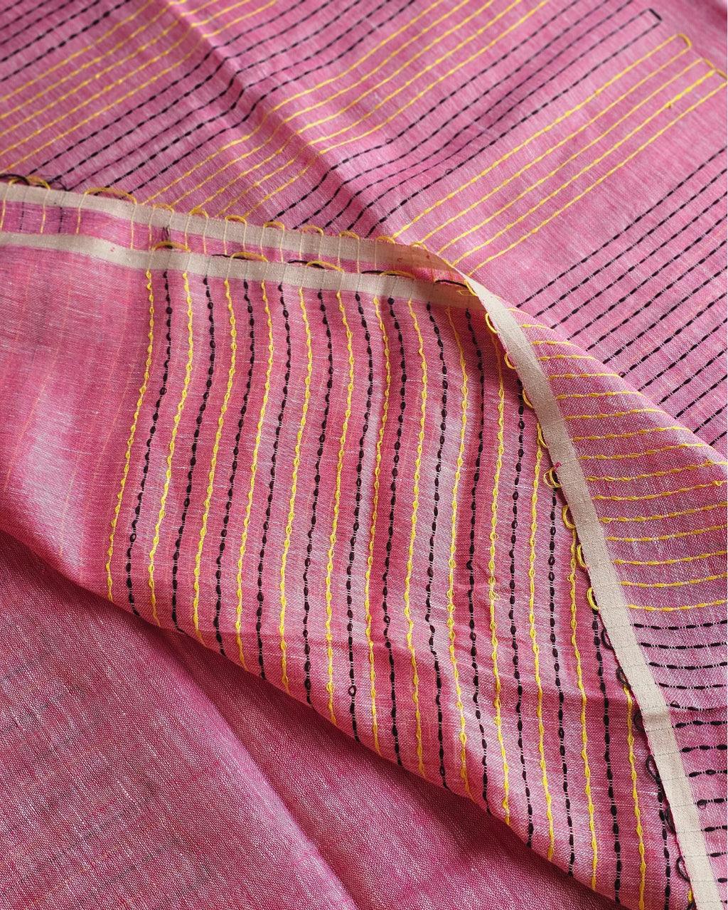 KanthaLinen Saree - House of Amayra