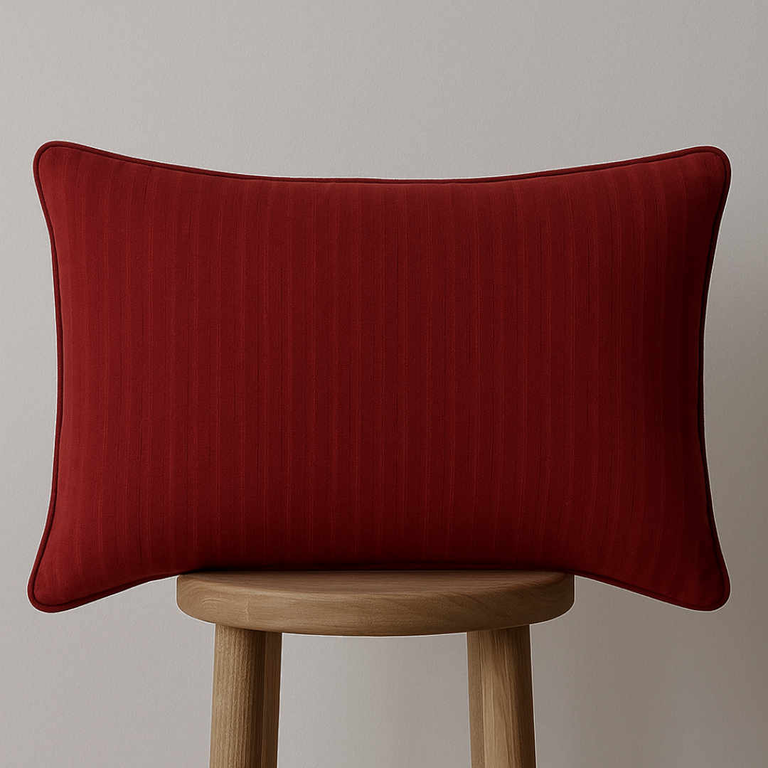 Arunya Cotton Cushion Cover – Handwoven12x18 Lumbar by Bloc à Main