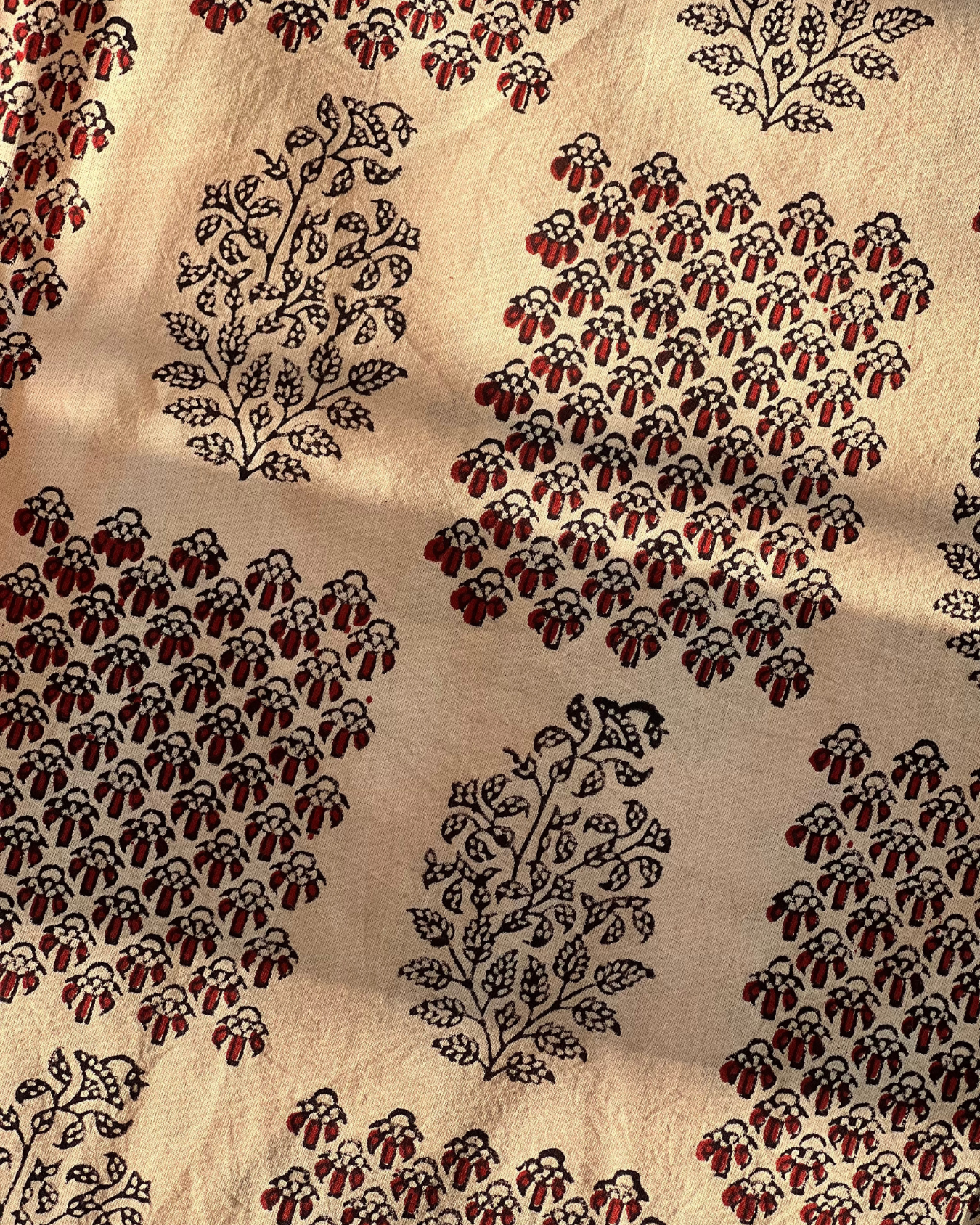 Naura Ajrakh Naturally Dyed Fabric - House of Amayra - Price Per Metre