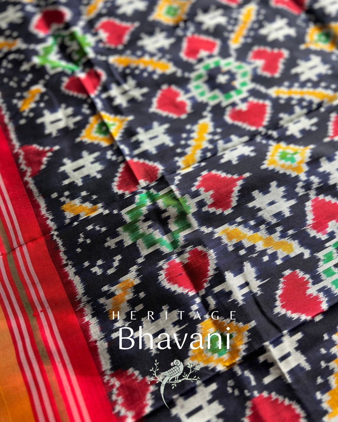 Bhavani Pochampally Silk Dupatta by Asvi Atelier