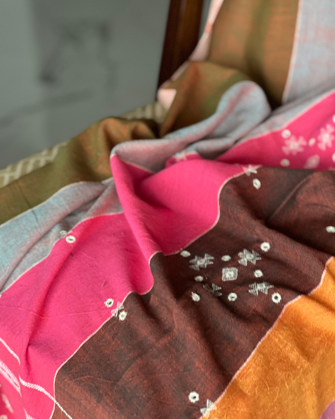 Puru Kala Cotton Bhujodi Weave Dupatta - HOAN