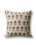 Daphne Hand Block Cushion Cover - 18X18 inch - House of Amayra