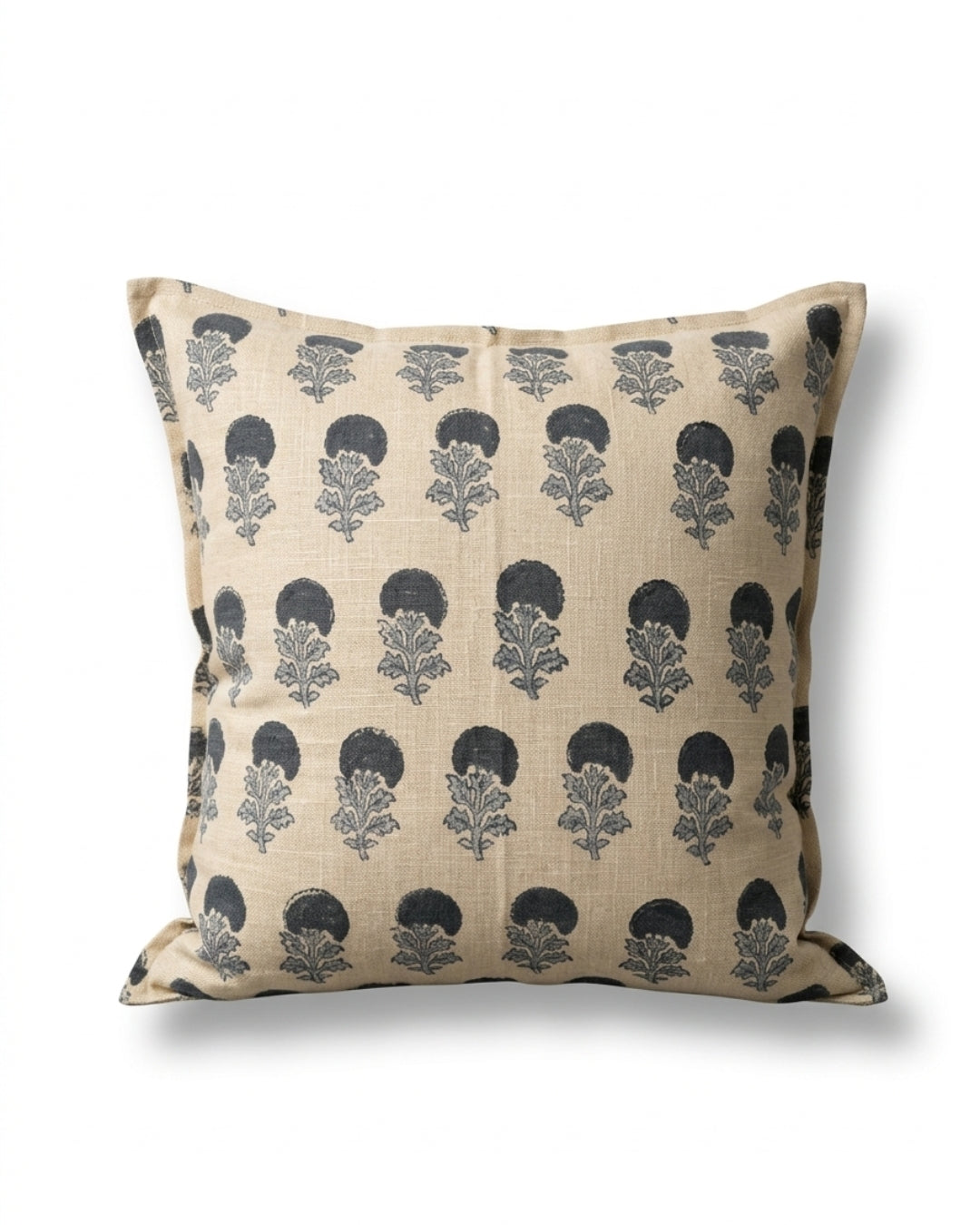 Daphne Hand Block Cushion Cover - 18X18 inch - House of Amayra