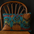 Meghmala Ikat Cushion Cover – Handwoven12x18 Lumbar by Bloc à Main