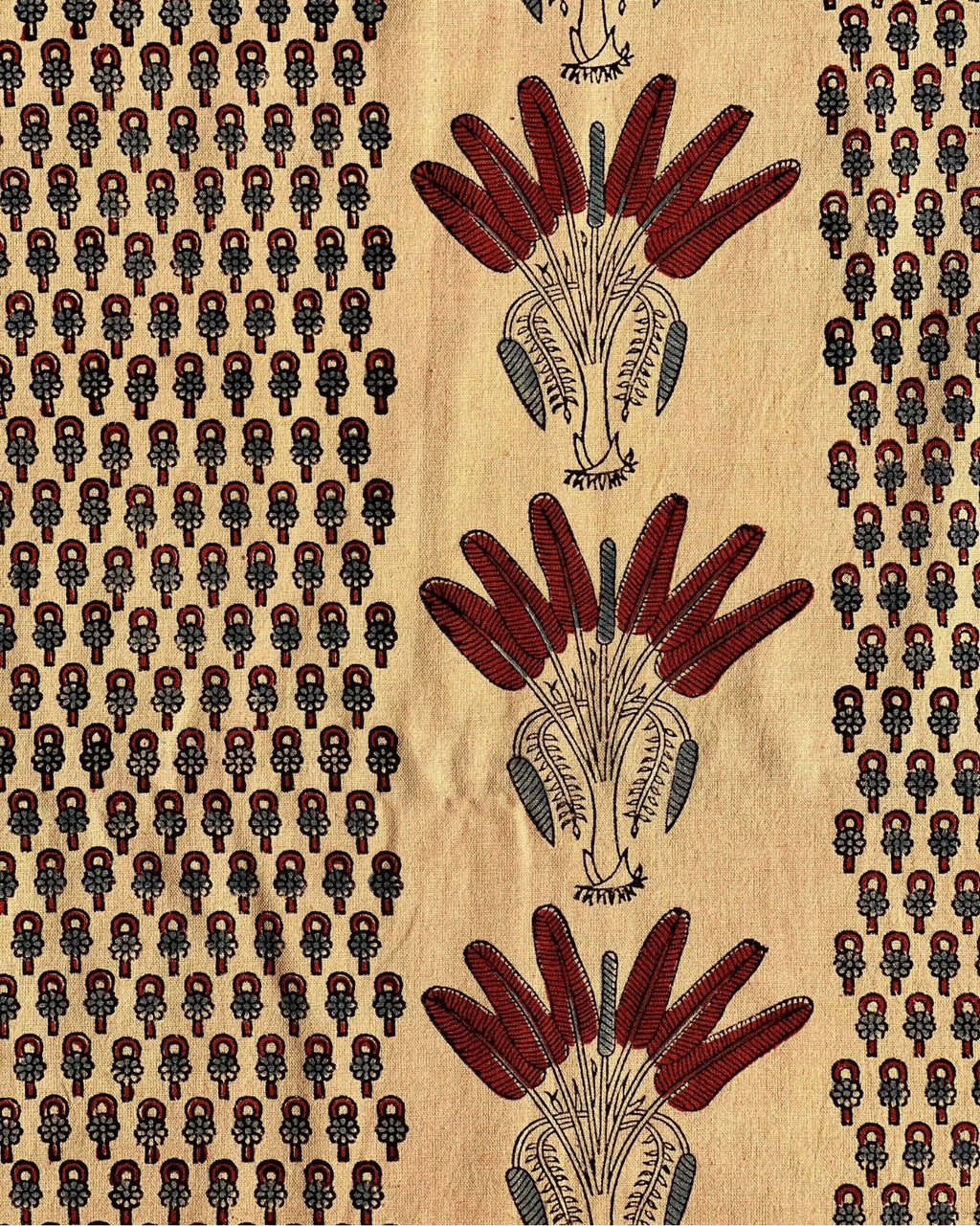 Tamra Naturally Dyed Ajrakh Fabric - House of Amayra - Price per metre