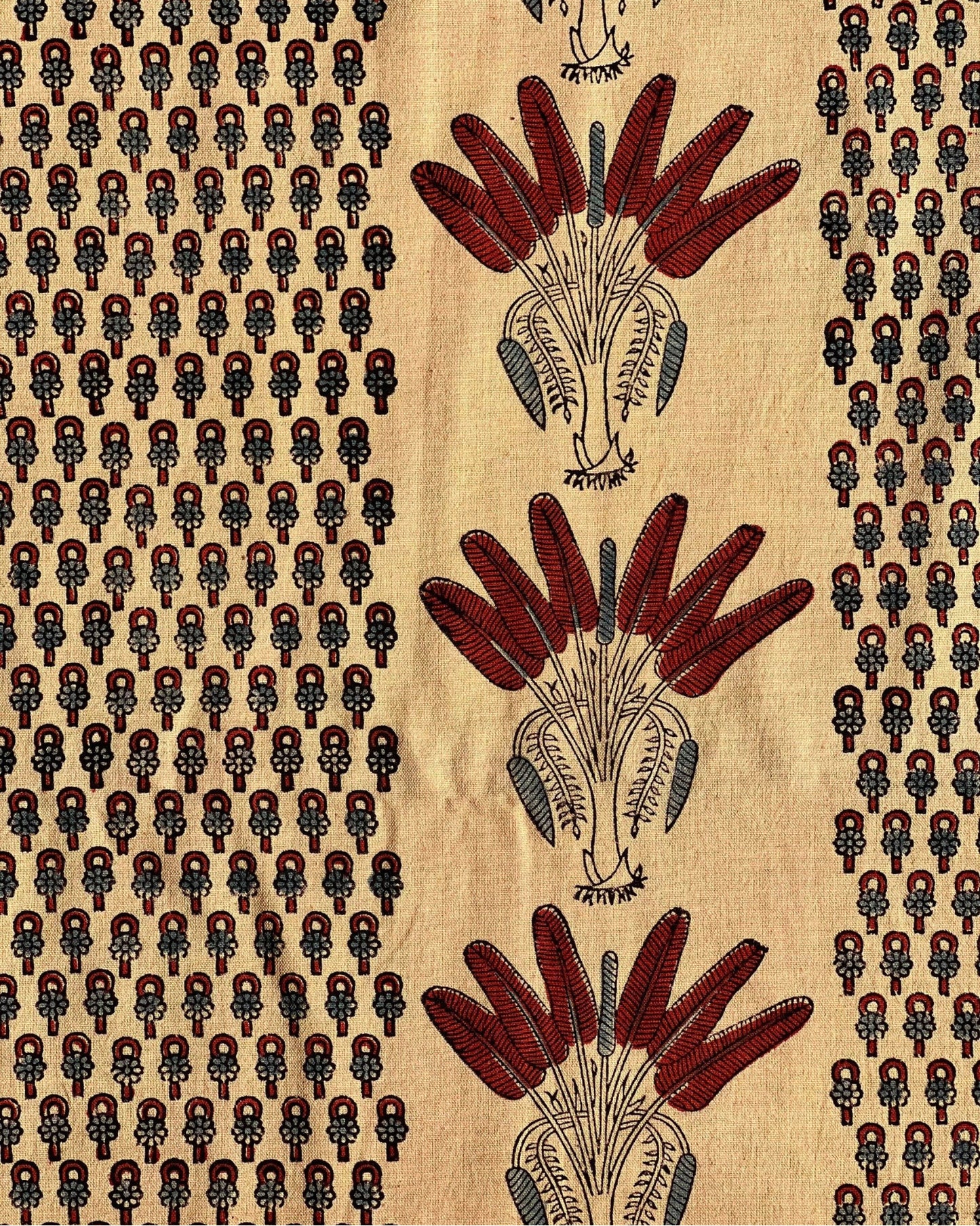 Tamra Naturally Dyed Ajrakh Fabric - House of Amayra - Price per metre