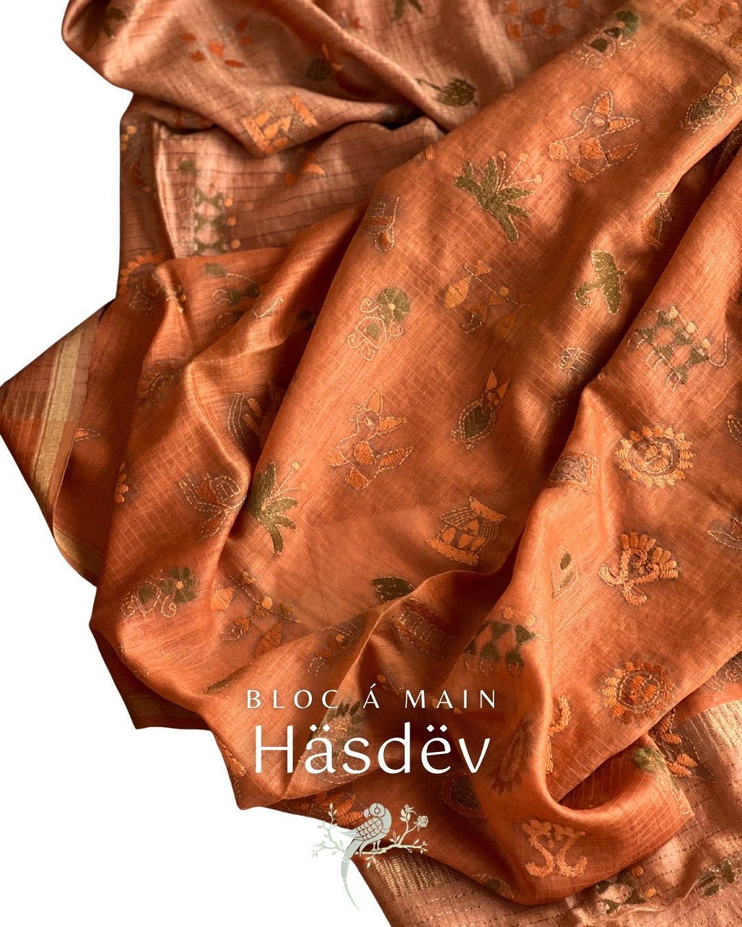 Häsdëv Kosa Silk Dupatta with Forest Weave - Silk Mark Certified - Asvi Atelier