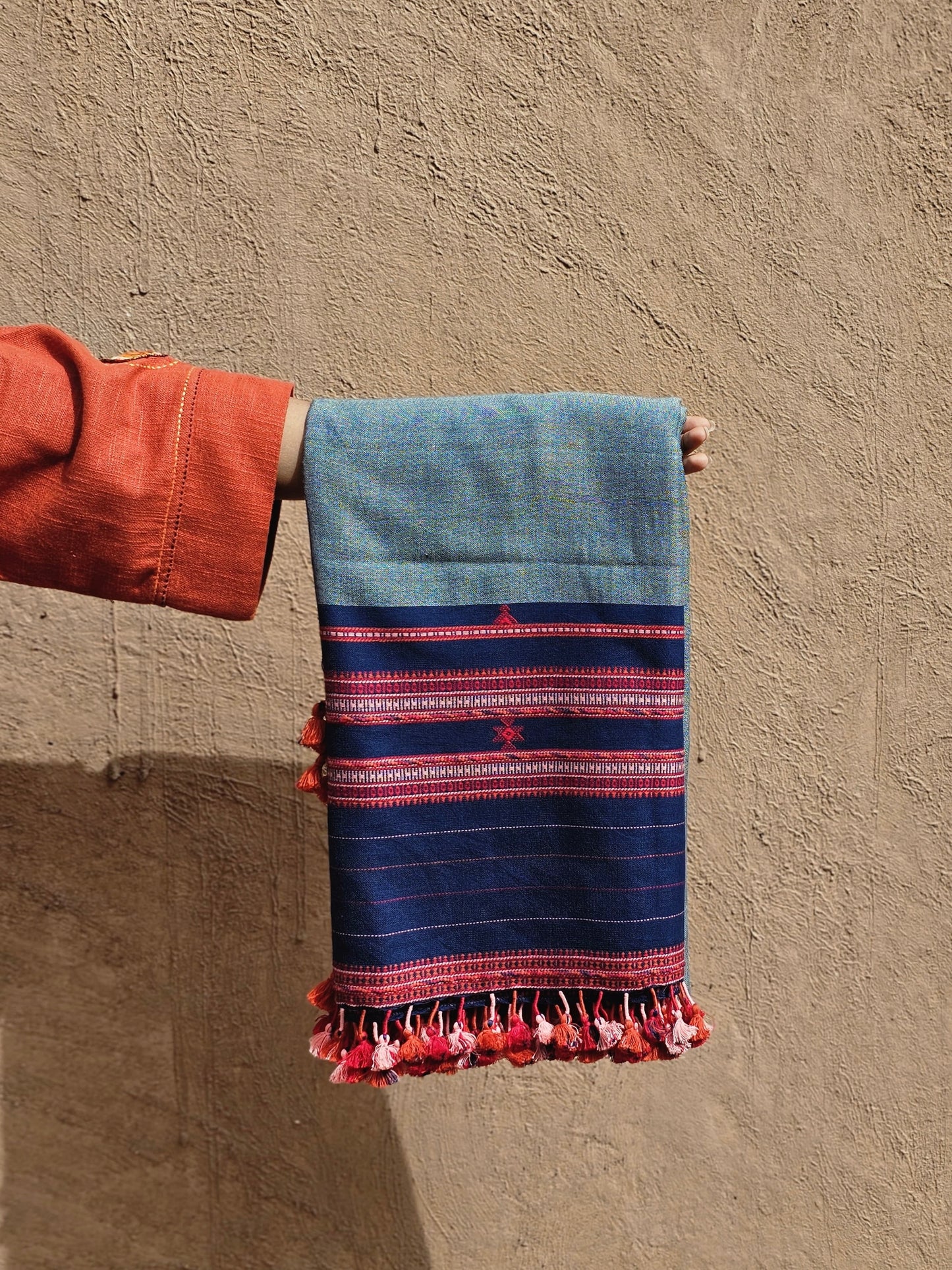 Laika Fine Cotton and Kala Cotton Bhujodi Weave Dupatta - House of Amayra Naturals