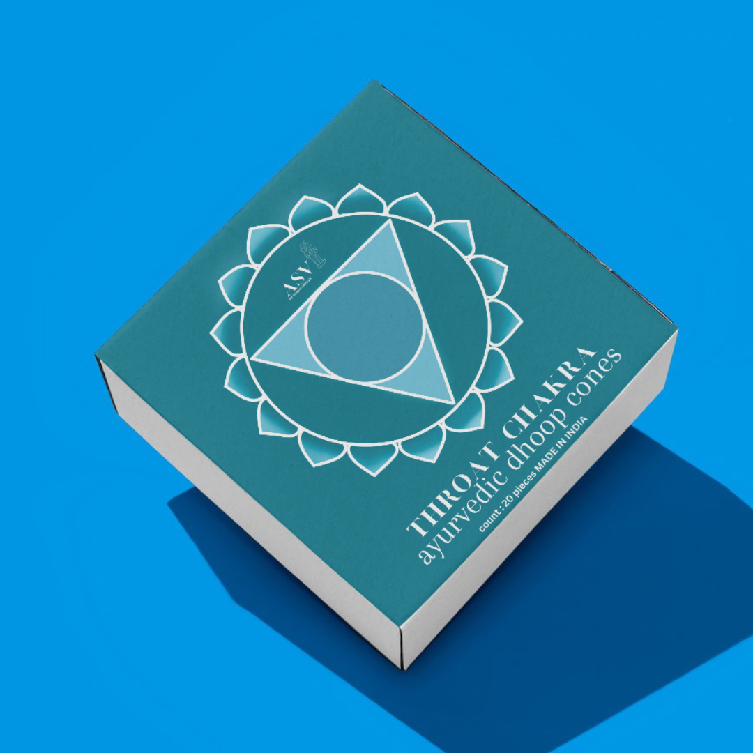 Throat Chakra Ayurvedic Incense Cones - Set of 20 cones