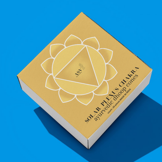Solar Plexus Chakra Ayurvedic Incense Cones - Set of 20 cones - Asvi Wellness