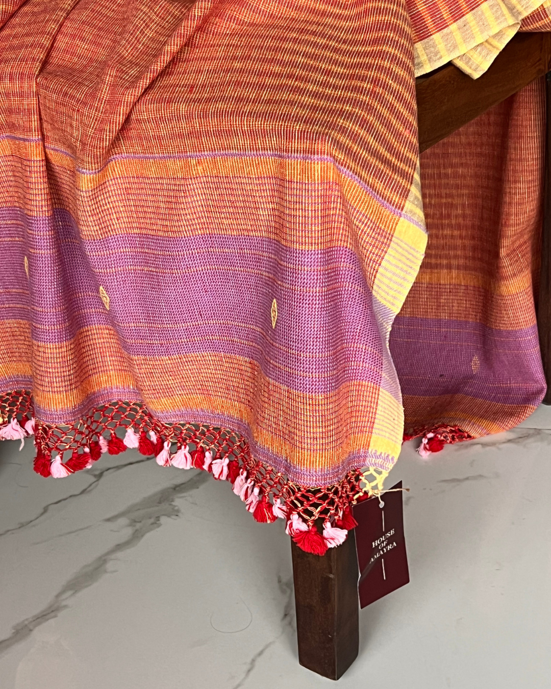 Bhu Kala Cotton Bhujodi Weave Stole - HOAN