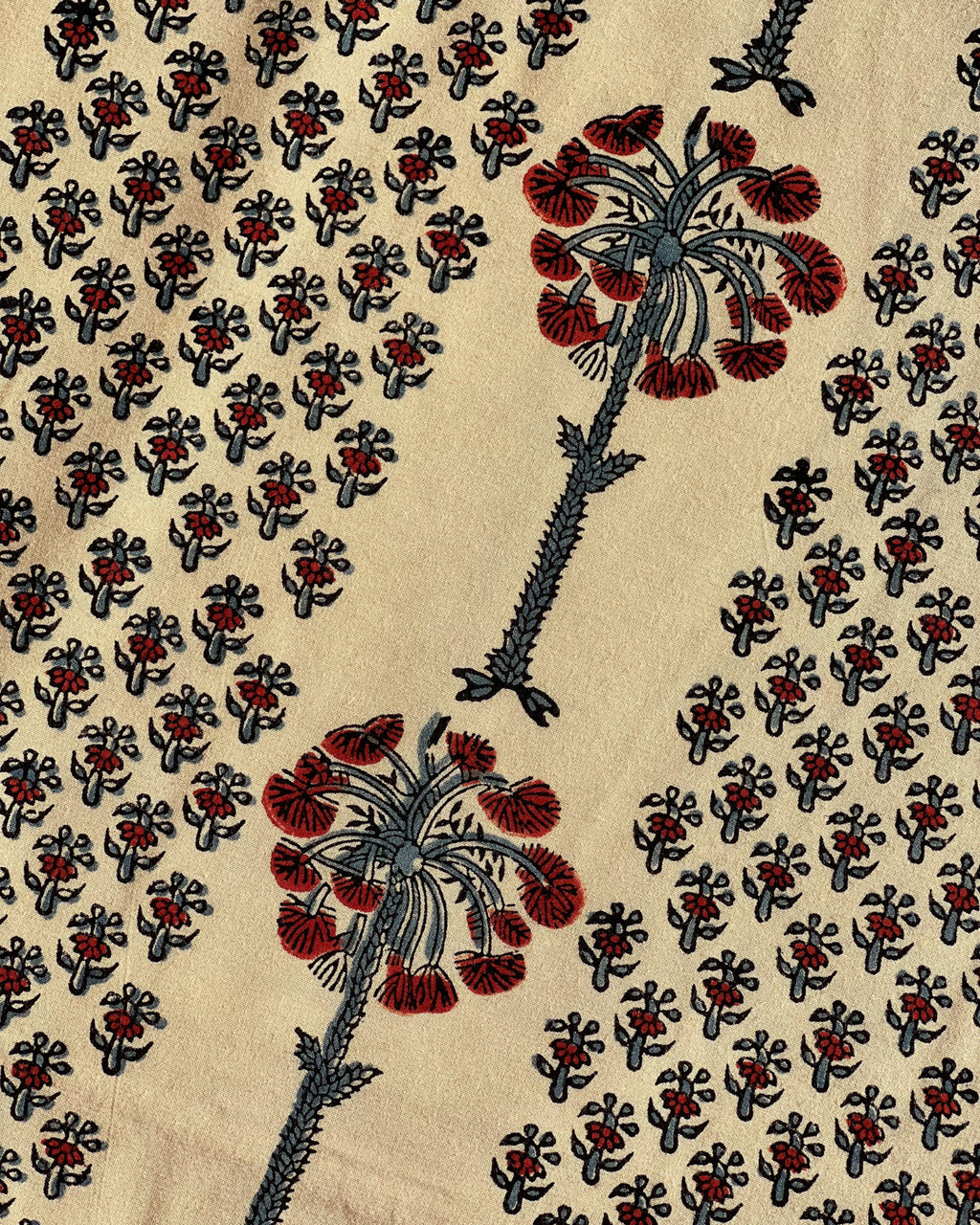 The Date Tree Ajrakh Fabric - Yardage by Asvi Atelier - House of Amayra