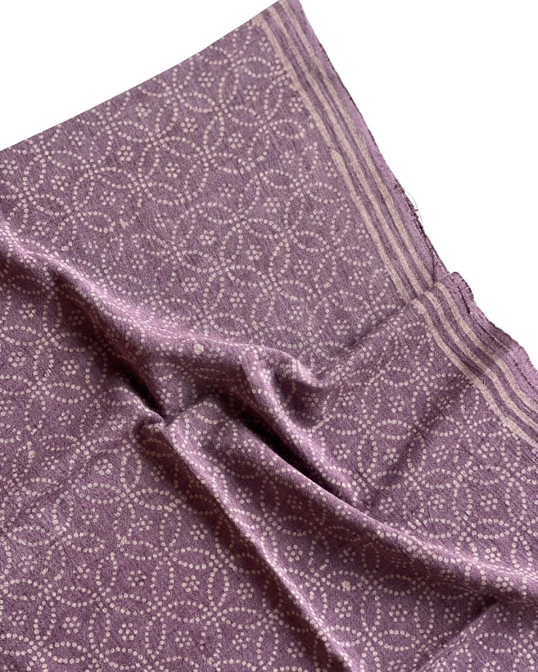 Enola Lavender Naturally Dyed Batik Kala Cotton Stole - HOAN