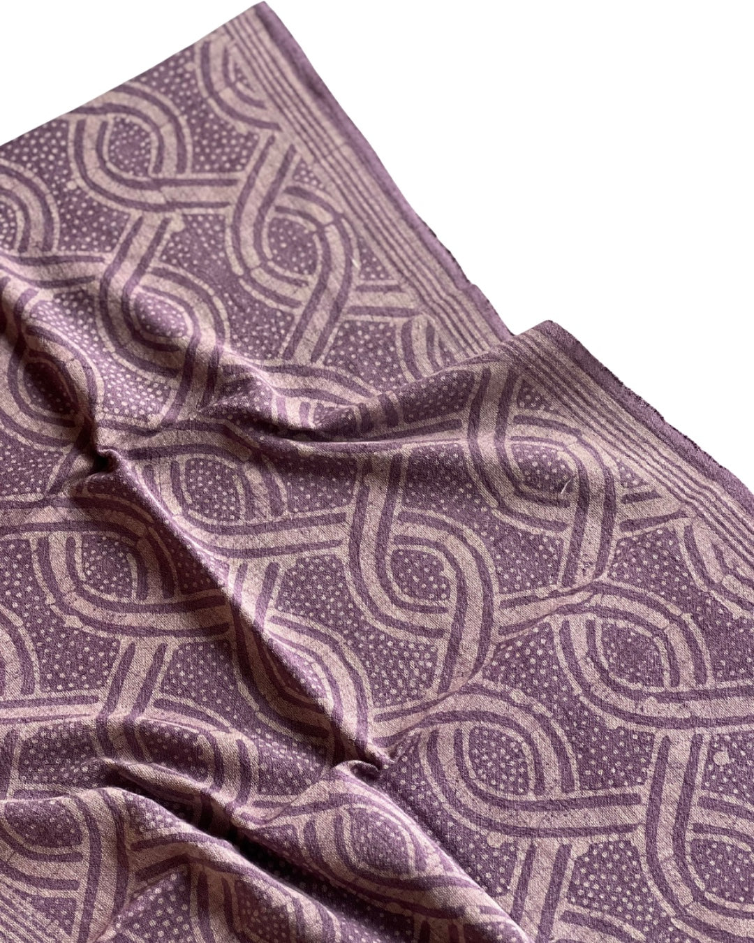 Christie Lavender Naturally Dyed Batik Kala Cotton Stole - HOAN