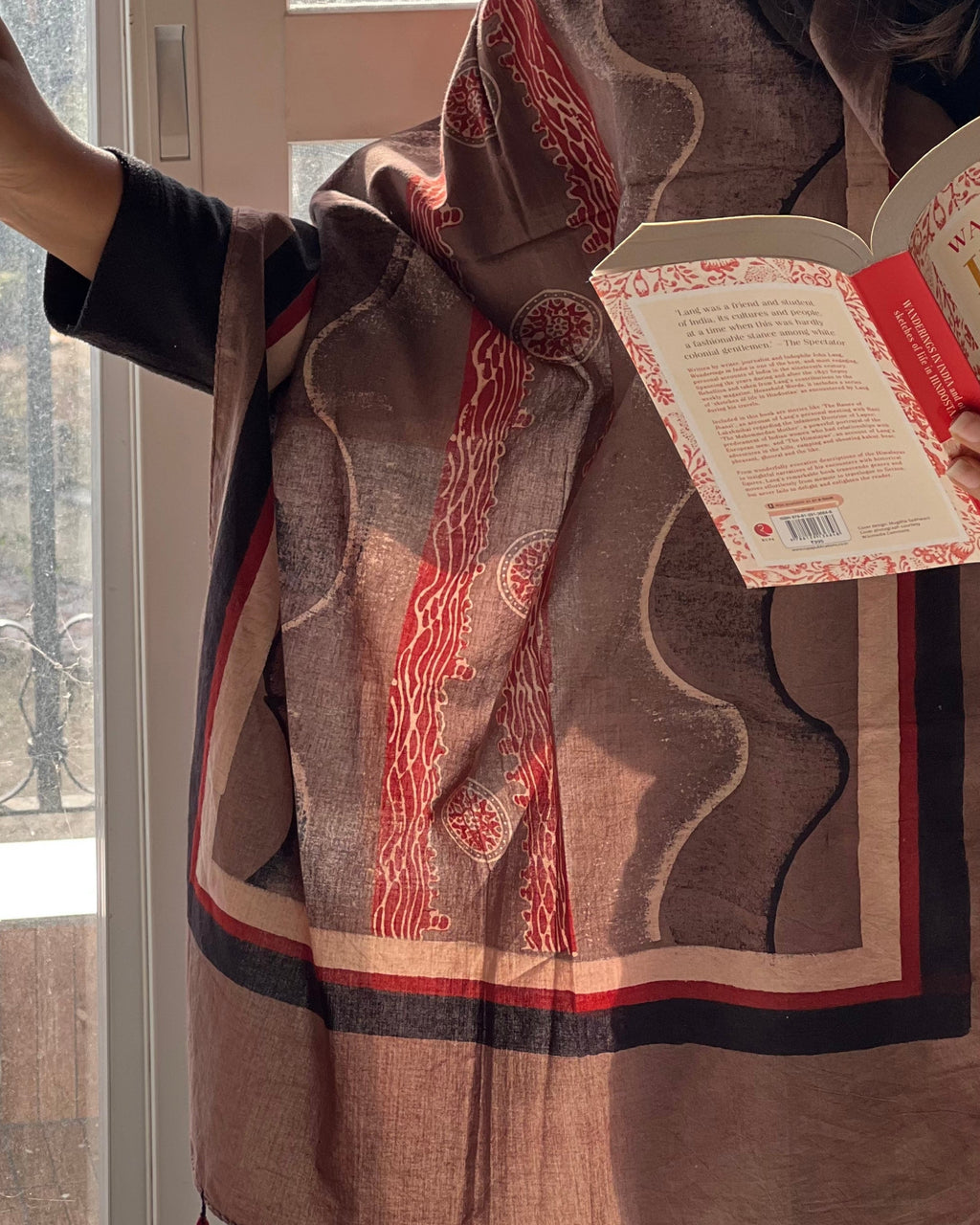 The Apex Mars  - Naturally Dyed Ajrakh Cotton Stole - House of Amayra