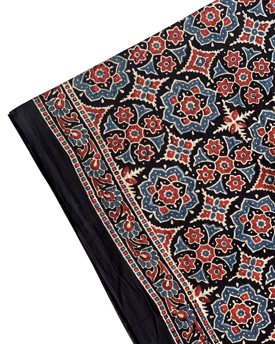 Ratri Naturally Dyed Ajrakh Cotton Dupatta - HOAN
