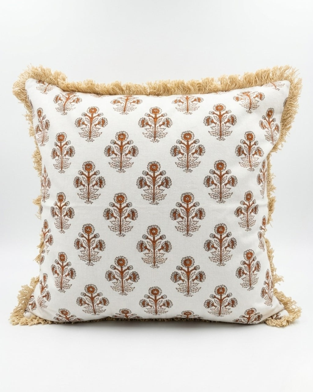 Tri Amer Flower Cotton Frill Cushion Cover - 18X18 inch - House of Amayra