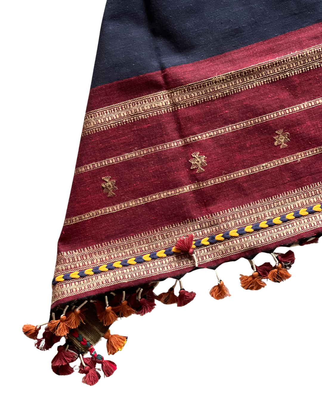 Kanha Kala Cotton Bhujodi Weave Stole DESIGNER EDIT - HOAN