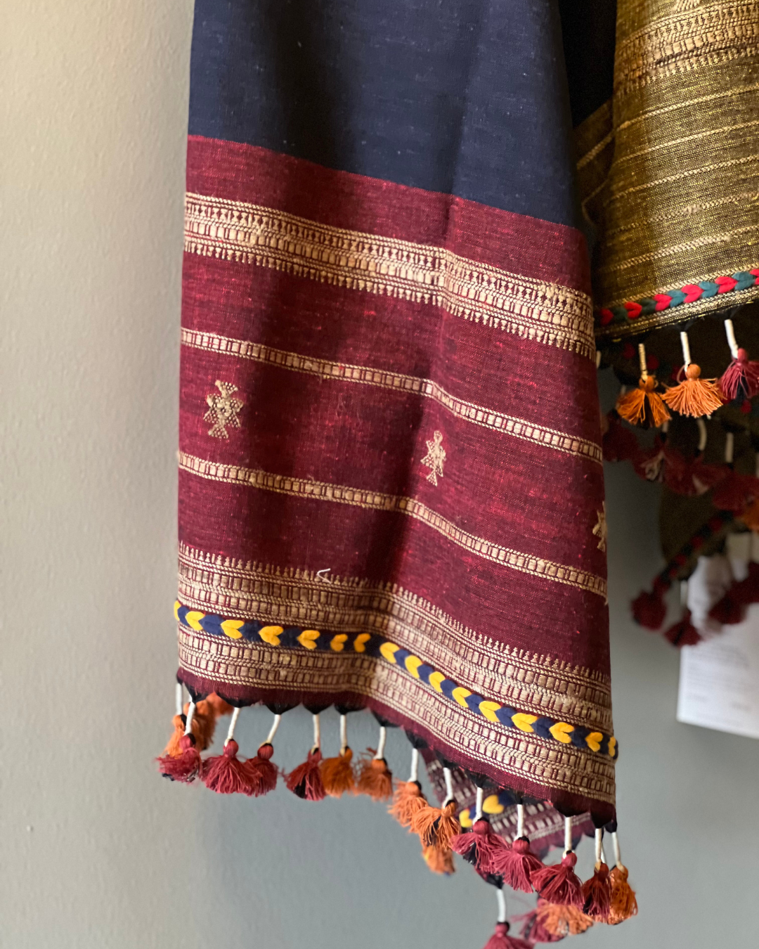 Kanha Kala Cotton Bhujodi Weave Stole DESIGNER EDIT - HOAN
