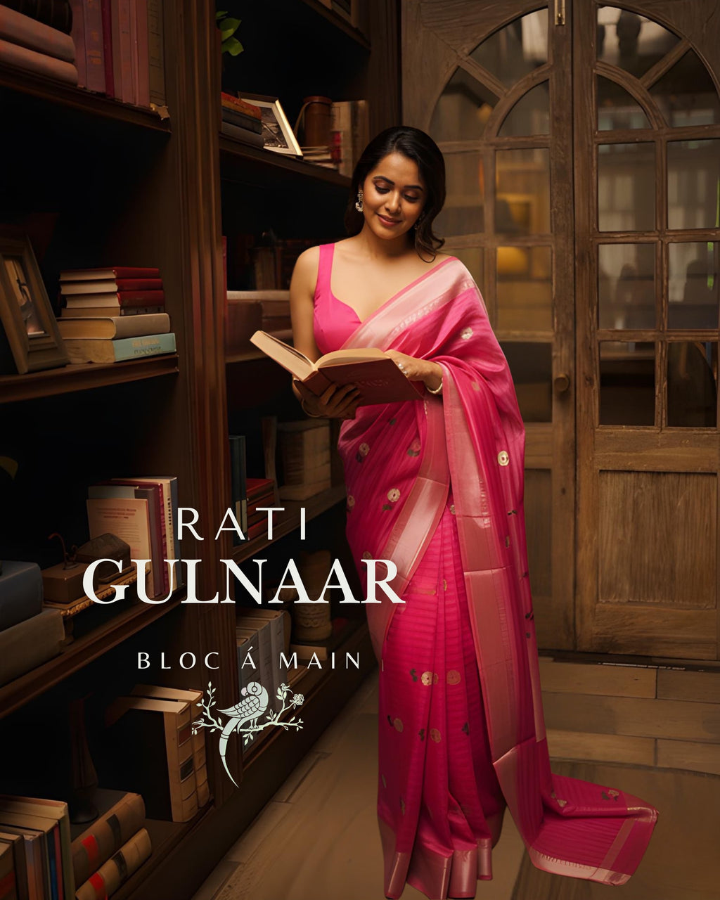 Rati Gulnaar Pure Chanderi Silk Saree by Asvi Atelier