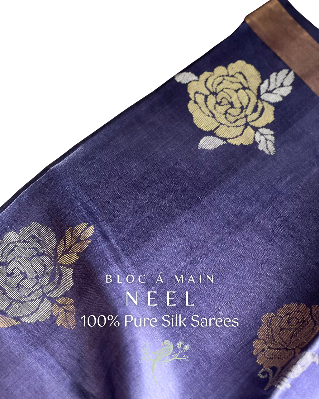 Neel 100% Pure Kosa Silk Weave Saree - SILK MARK CERTIFIED - Asvi Atelier