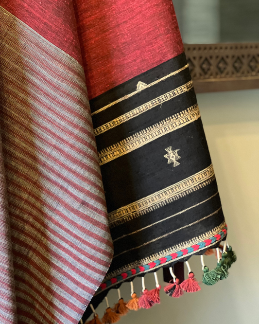 Shyama Kala Cotton Bhujodi Weave Stole DESIGNER EDIT - HOAN