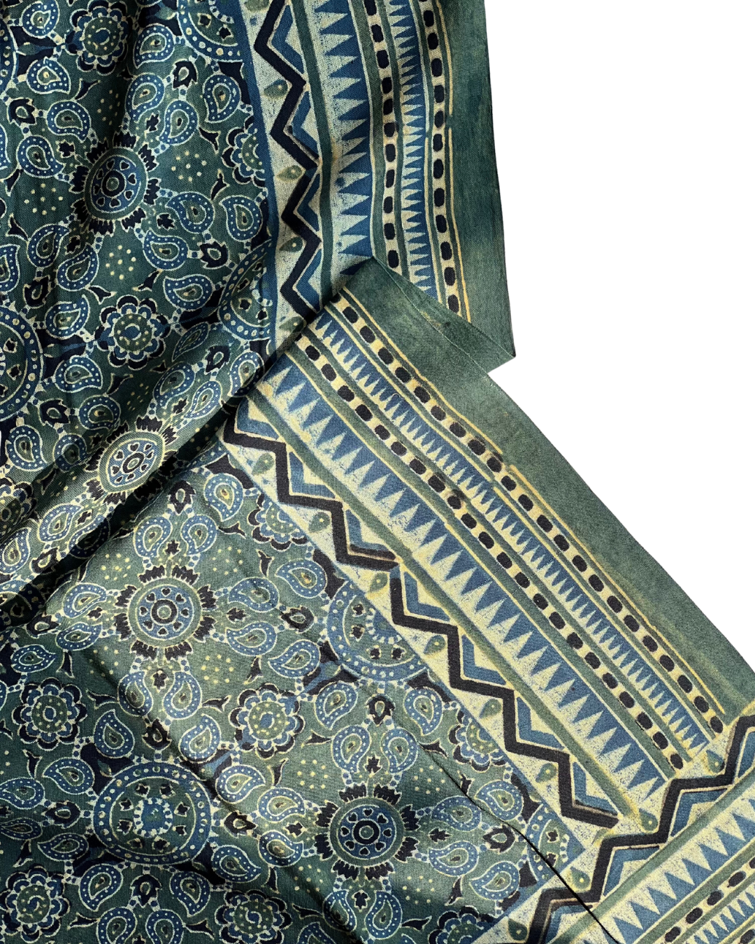 Neel Rann Ki Kala Naturally Dyed Ajrakh Cotton Dupatta - HOAN