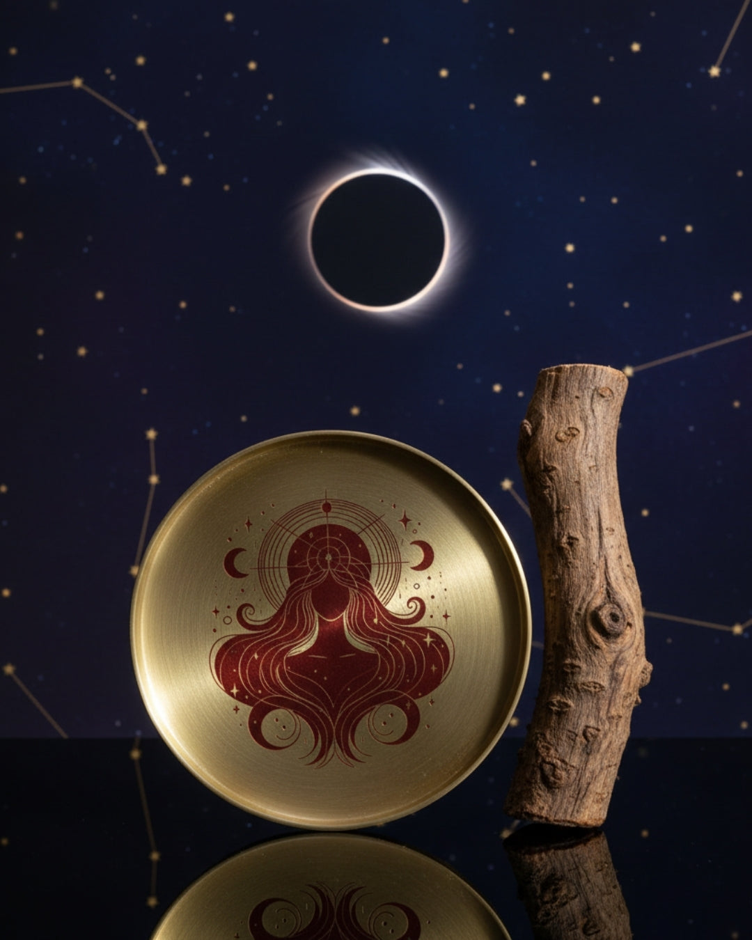 Rahu -  Brass Coaster - House of Amayra