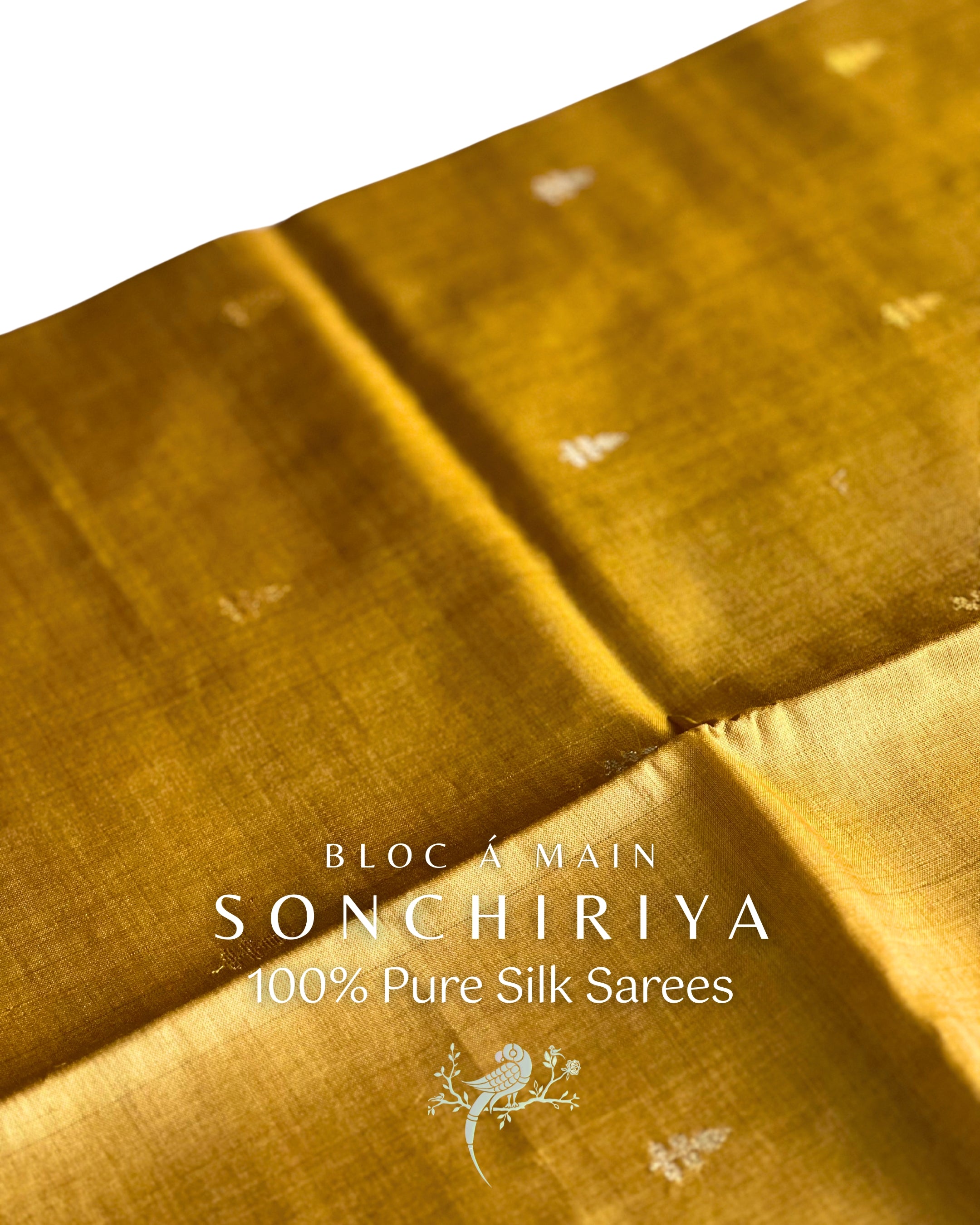 Sonchiriya 100% Pure Kosa Silk Weave Saree - SILK MARK CERTIFIED - Asvi Atelier