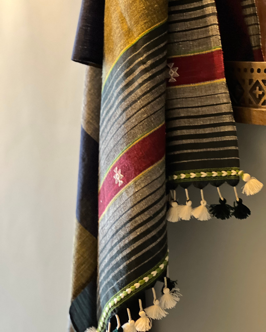 Rama Kala Cotton Bhujodi Weave Stole DESIGNER EDIT - HOAN