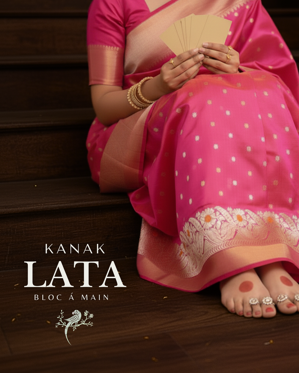Kanak Lata Pure Chanderi Silk Saree by Asvi Atelier