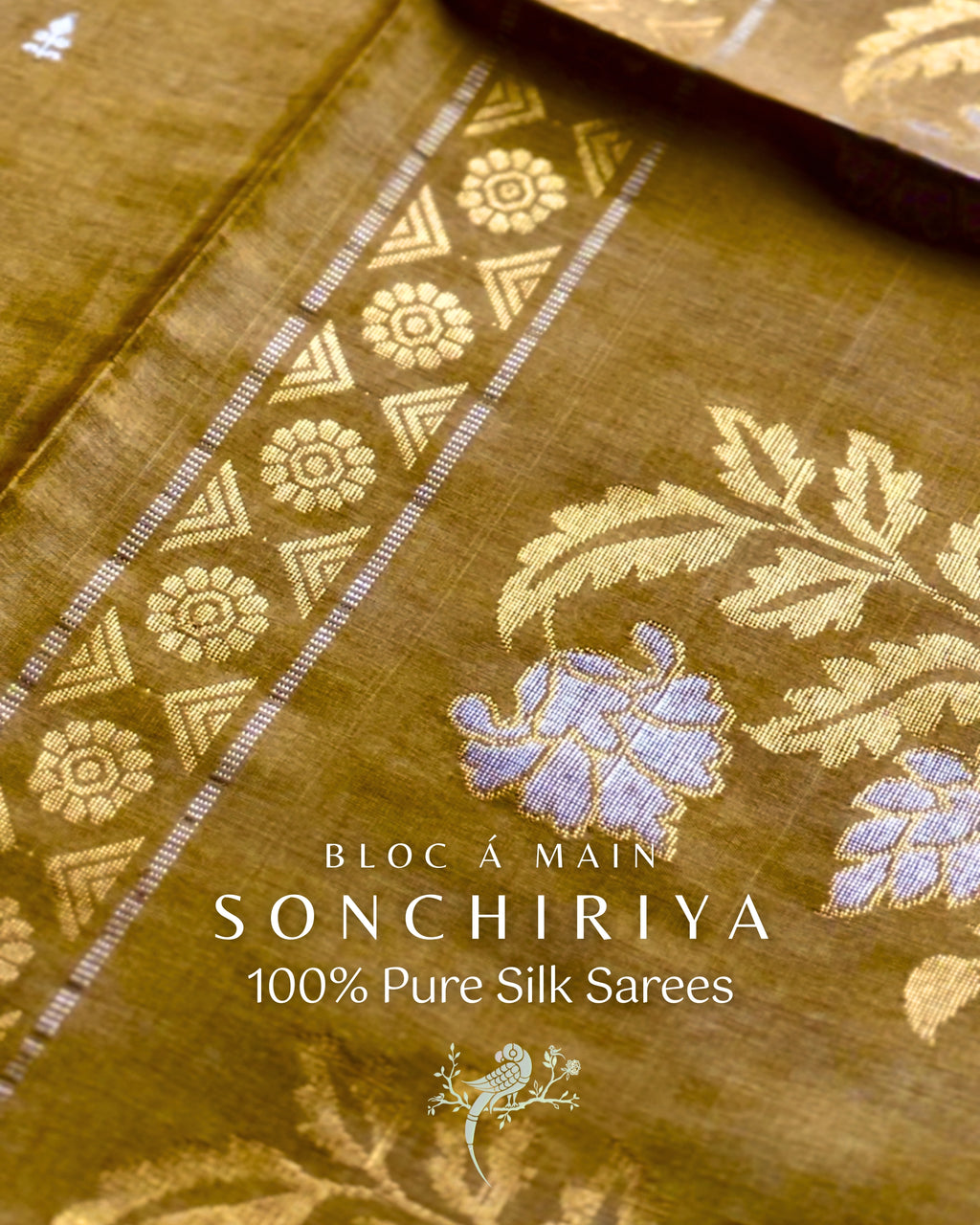 Sonchiriya 100% Pure Kosa Silk Weave Saree - SILK MARK CERTIFIED - Asvi Atelier