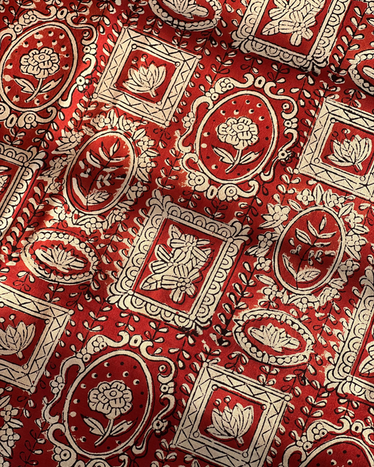 Amara Ajrakh Fabric - Yardage by Asvi Atelier - House of Amayra