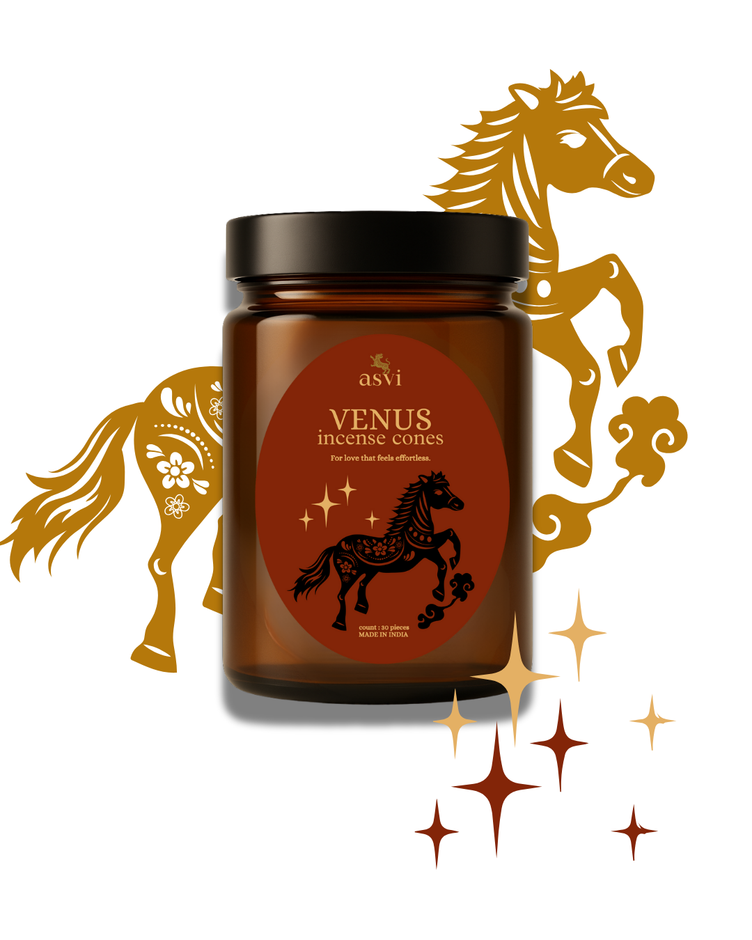 Venus -  Asvi Incense - 30 cones - 100% Organic Essential Oils