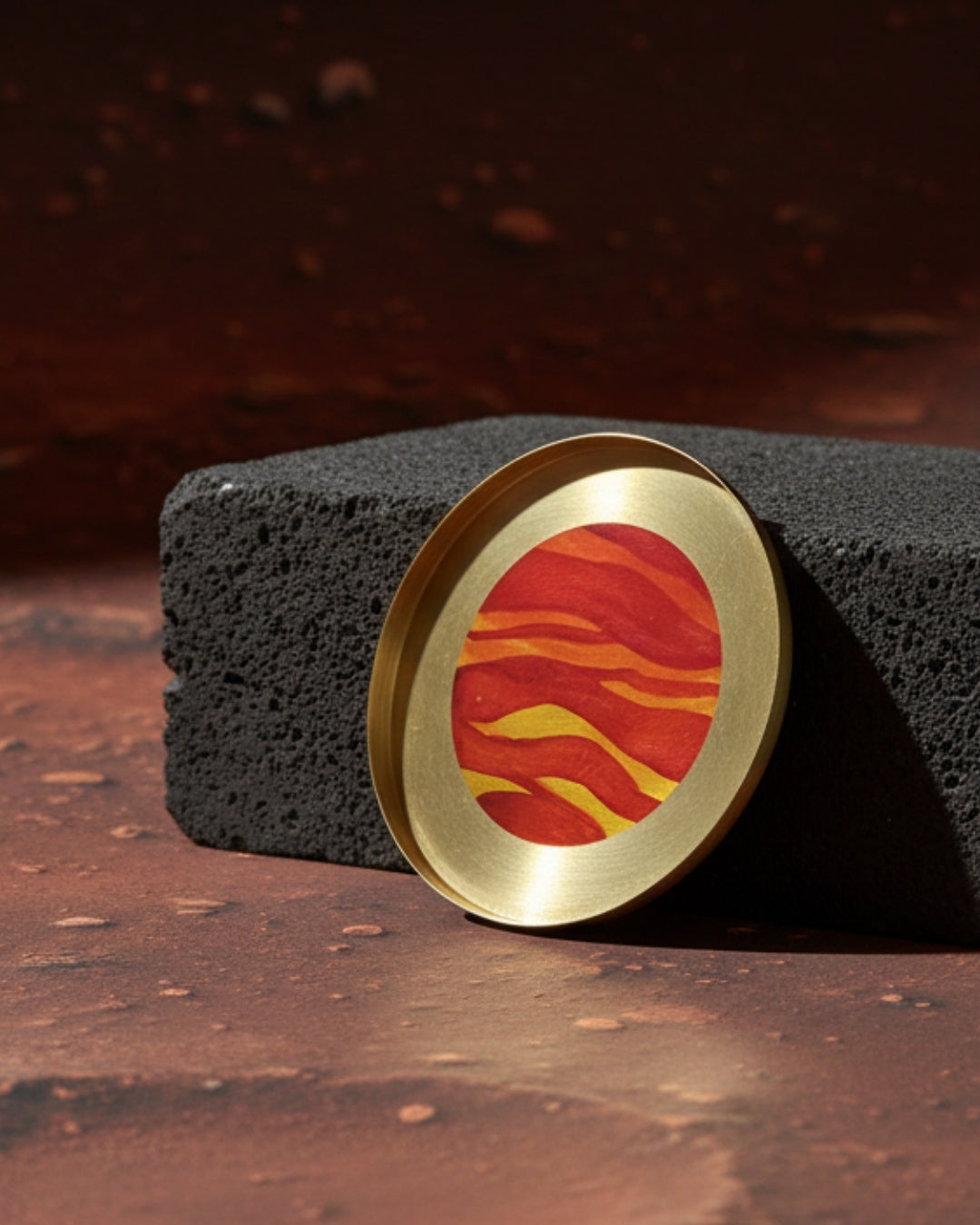 Mangala (Mars) -  Brass Coaster - House of Amayra