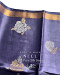 Neel 100% Pure Kosa Silk Weave Saree - SILK MARK CERTIFIED - Asvi Atelier