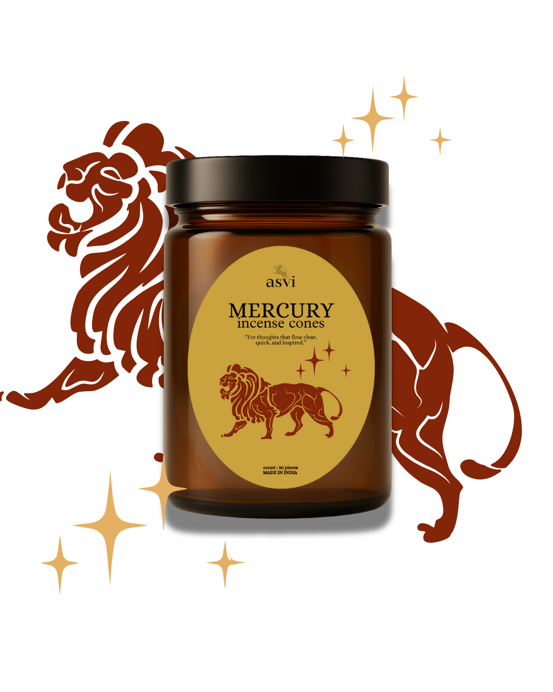 Mercury (Budh) -  Asvi Incense - 30 cones - 100% Organic Essential Oils