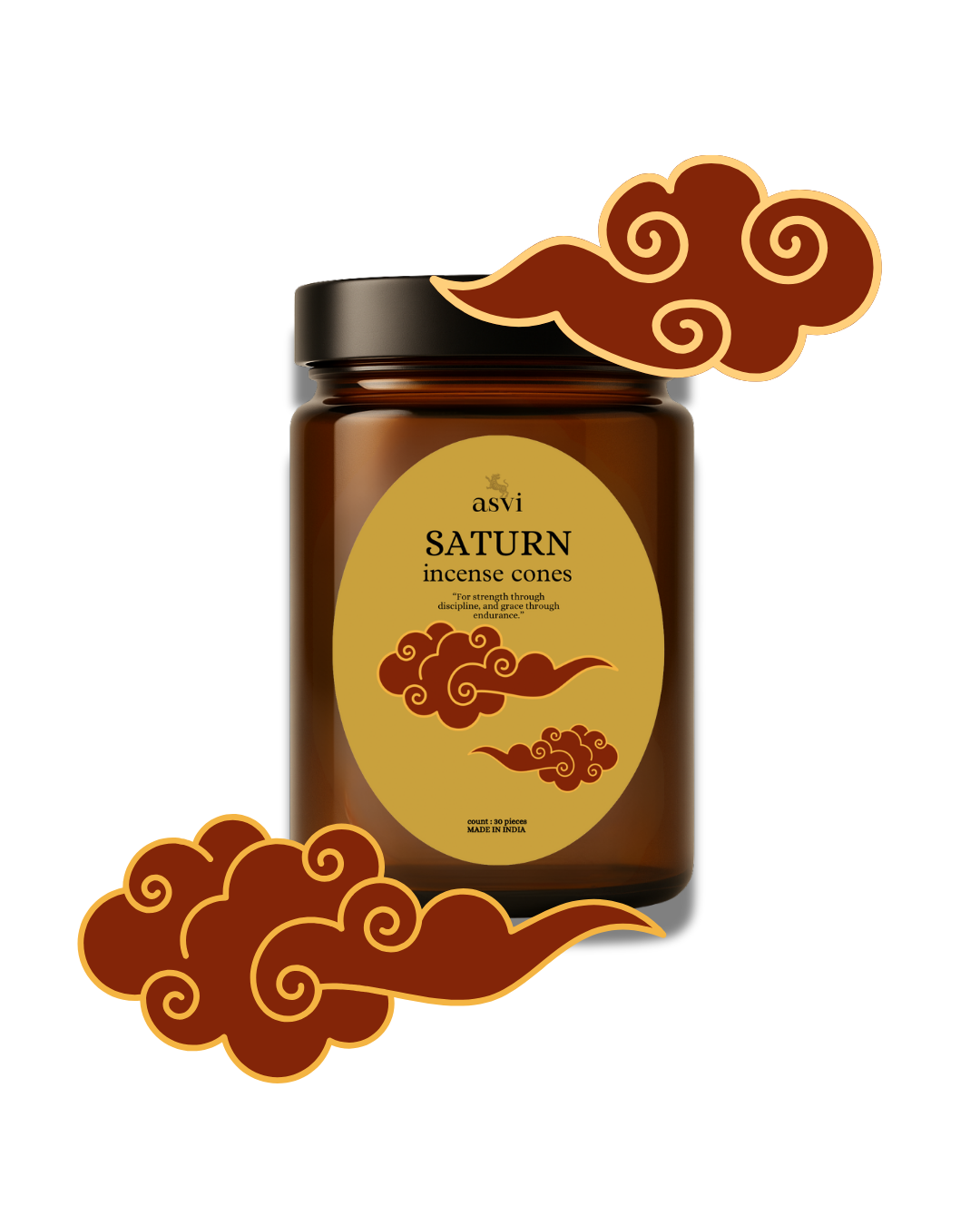 Saturn Cosmic Cloud -  Asvi Incense - 30 cones - 100% Organic Essential Oils