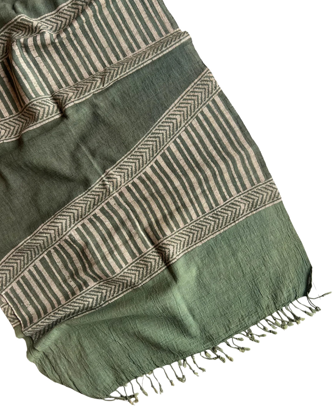 Sea Moss Naturally Dyed Batik Kala Cotton Stole - HOAN