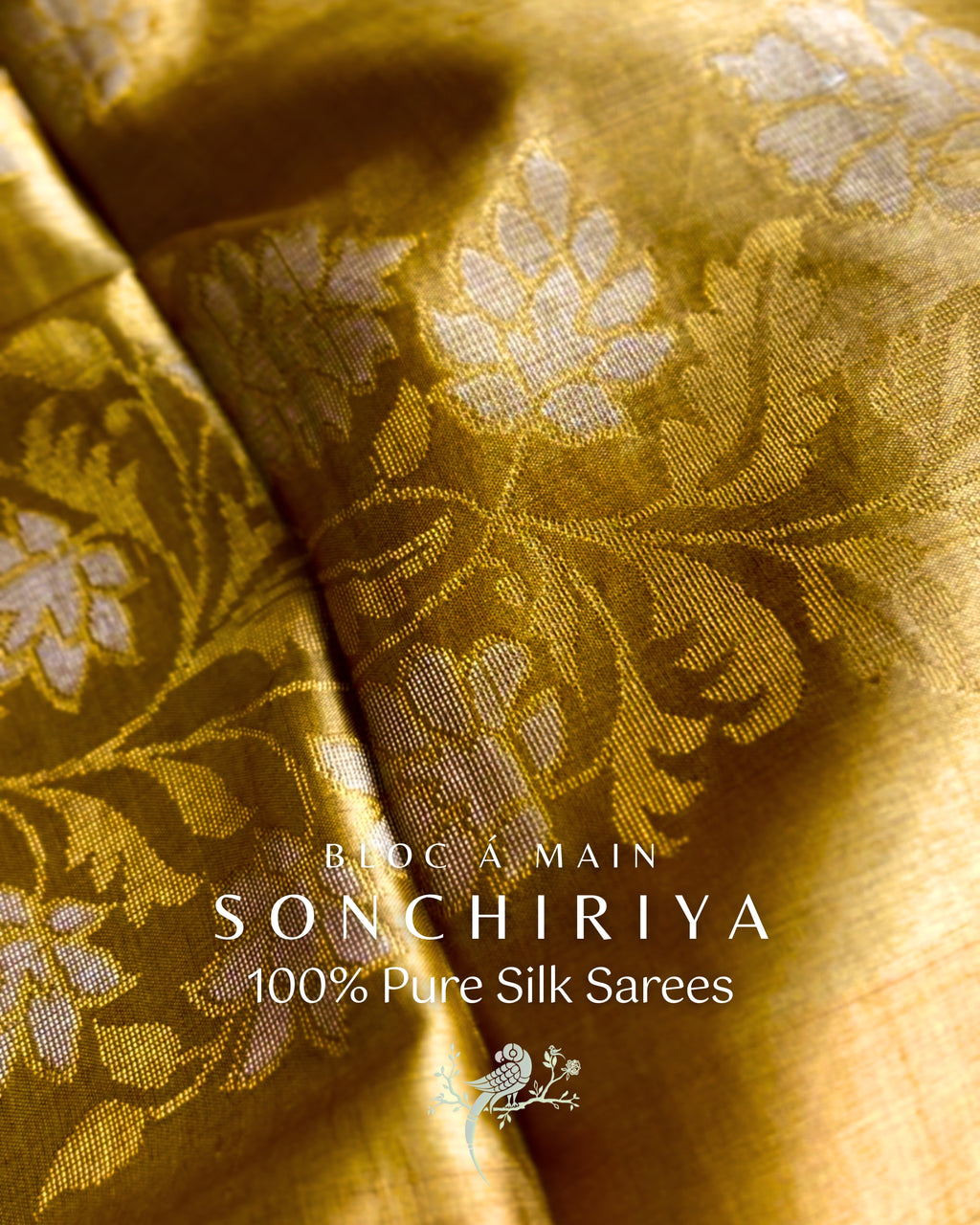 Sonchiriya 100% Pure Kosa Silk Weave Saree - SILK MARK CERTIFIED - Asvi Atelier