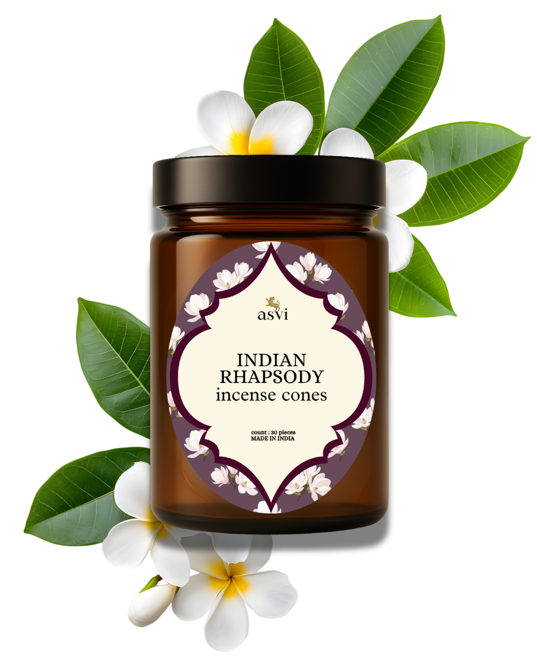 Indian Rhapsody - Nagchampa Ayurvedic Incense Cones - Set of 30 cones