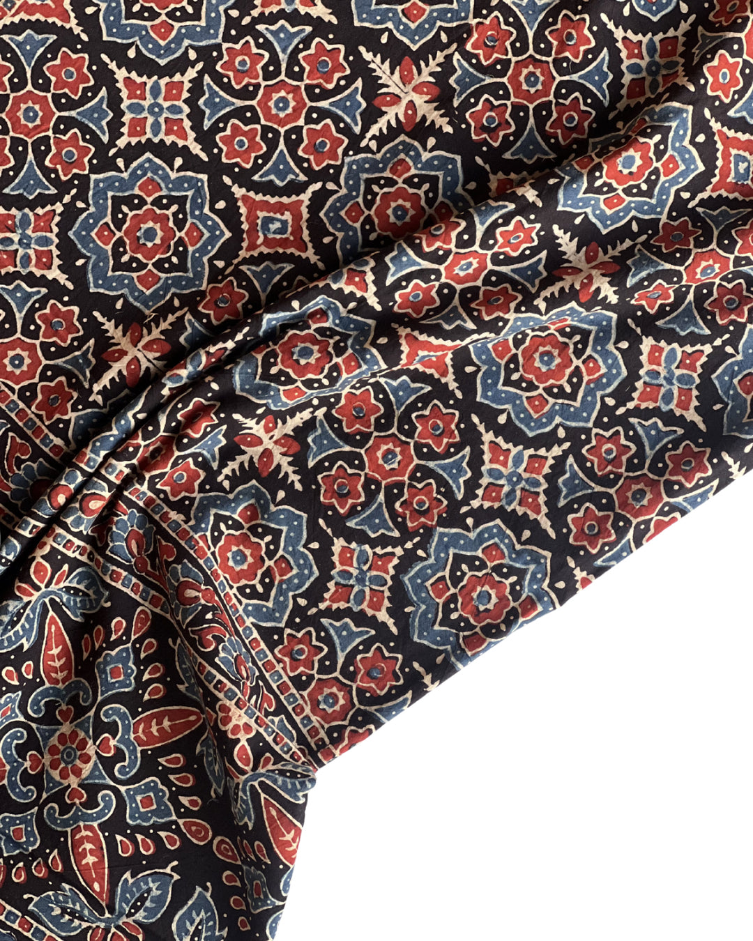Ratri Naturally Dyed Ajrakh Cotton Dupatta - HOAN