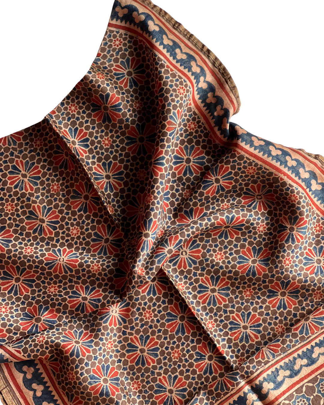 Rati Chanderi Ajrakh Stole - House of Amayra Naturals