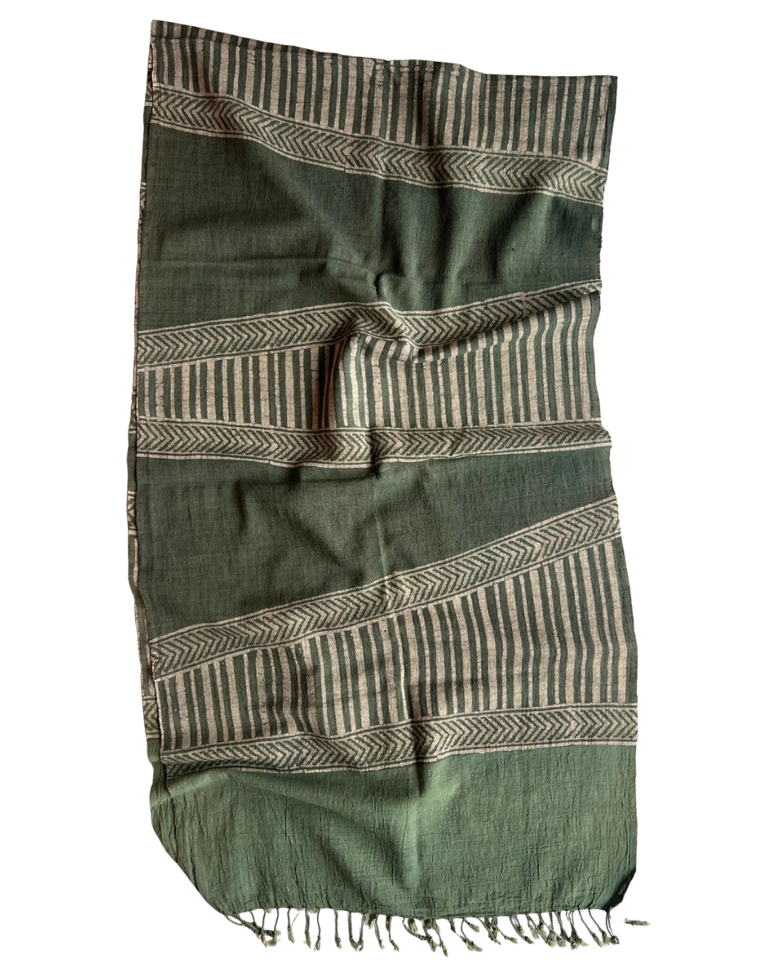 Sea Moss Naturally Dyed Batik Kala Cotton Stole - HOAN