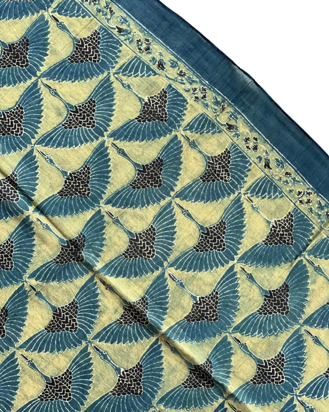 The Indigo Crane Naturally Dyed Ajrakh Cotton Mul Stole