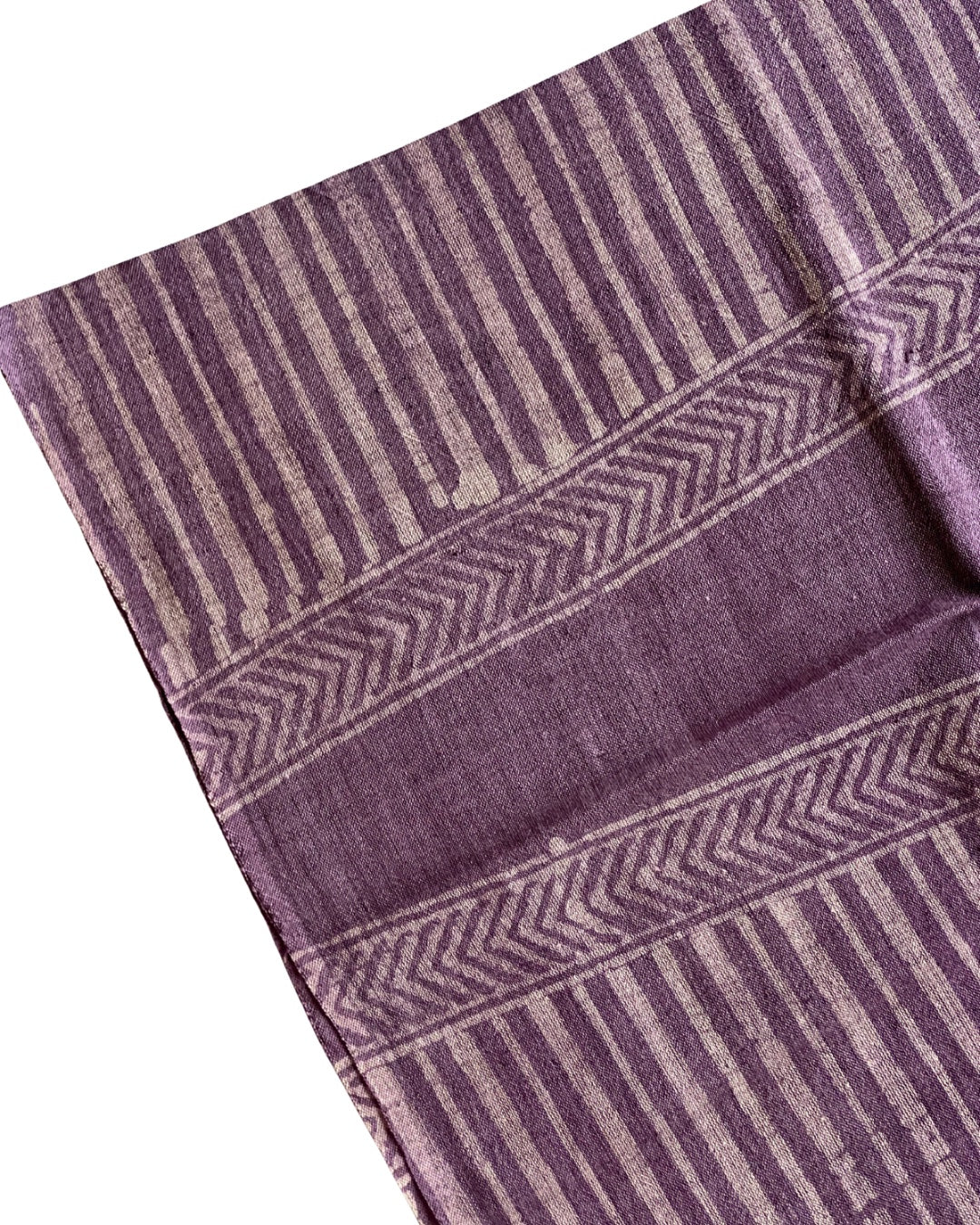 Leslie Lavender Naturally Dyed Batik Kala Cotton Stole - HOAN