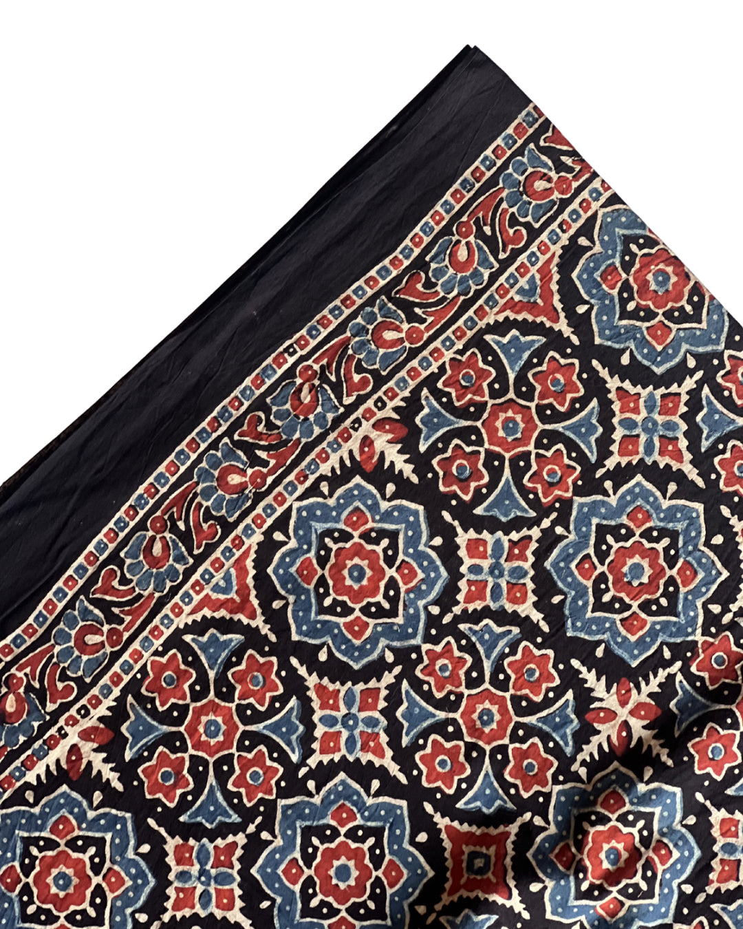 Ratri Naturally Dyed Ajrakh Cotton Dupatta - HOAN